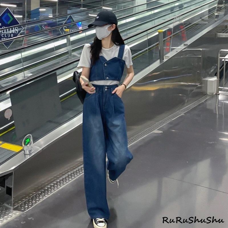 韓国ファッション レディース 40代 コーデ夏 セットアップデニム