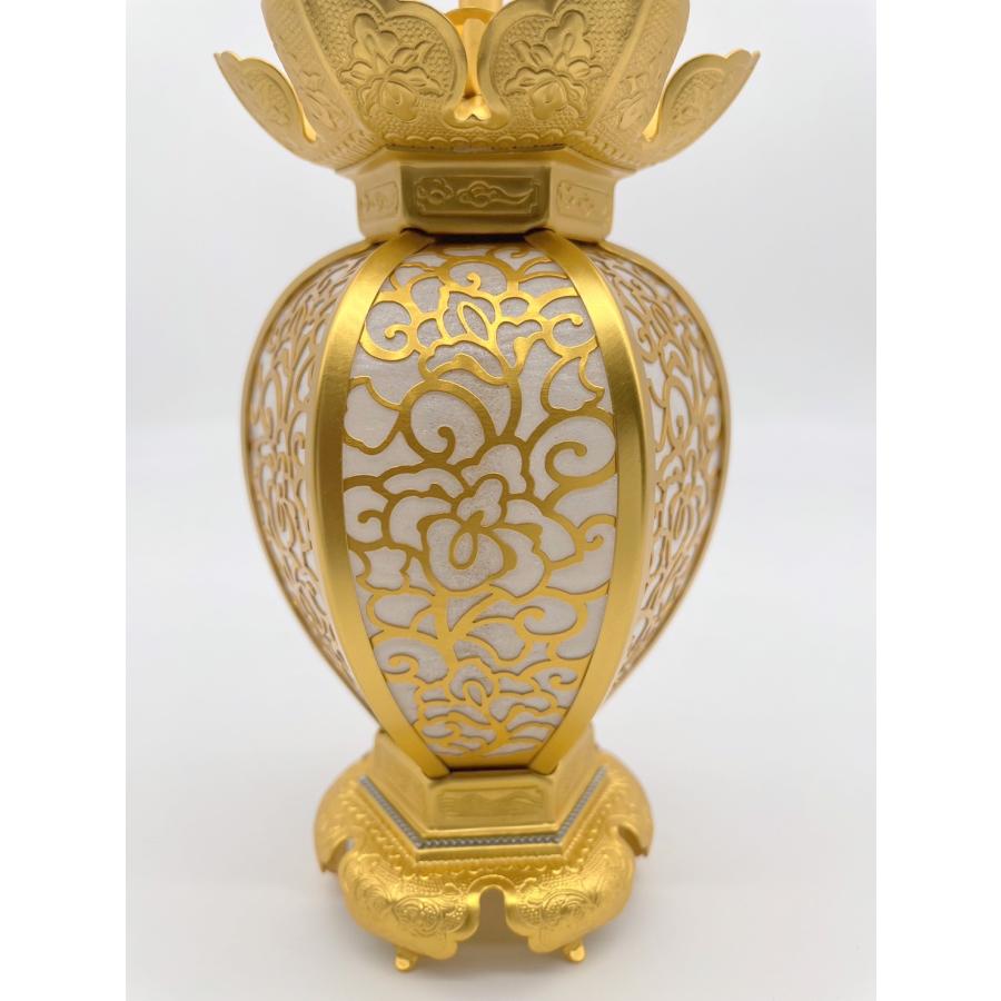 仏壇 灯籠 新夏目型 院玄灯篭 アルミ消金付(小) 1対 New 仏壇 灯籠 新夏目型 院玄灯篭 アルミ消金付(小) 1対 New