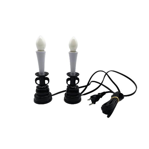 電気ローソク コード式 黒 2本立 仏壇用 ろうそく |  | 02
