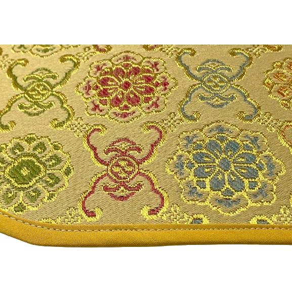 防炎マット 金襴 4尺 120cm×100cm 結燭甲 白茶 燃えにくい 仏壇マット 経机マット 安全マット 敷物 日本製 |  | 02