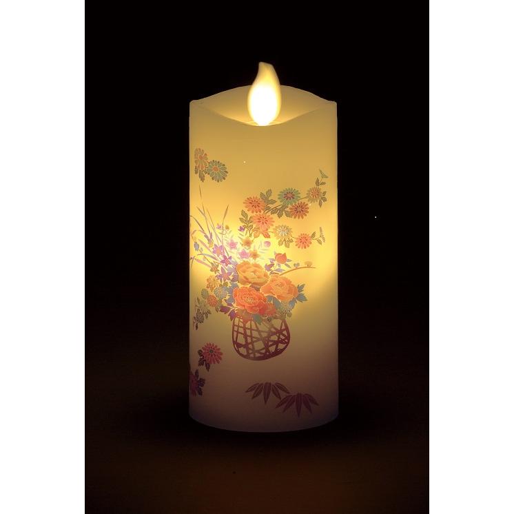 キャンドル型LEDローソク いろはあかり S 花籠 コンパクトサイズ LED