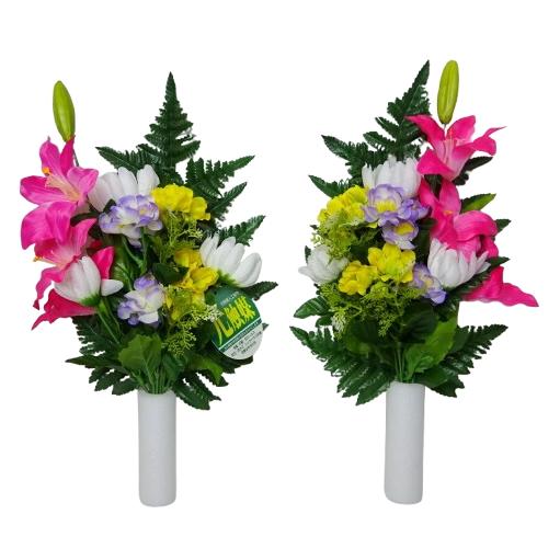 造花 リアルアート仏花 RAS-MPM まごころ DXMピンク 対 光触媒造花 仏
