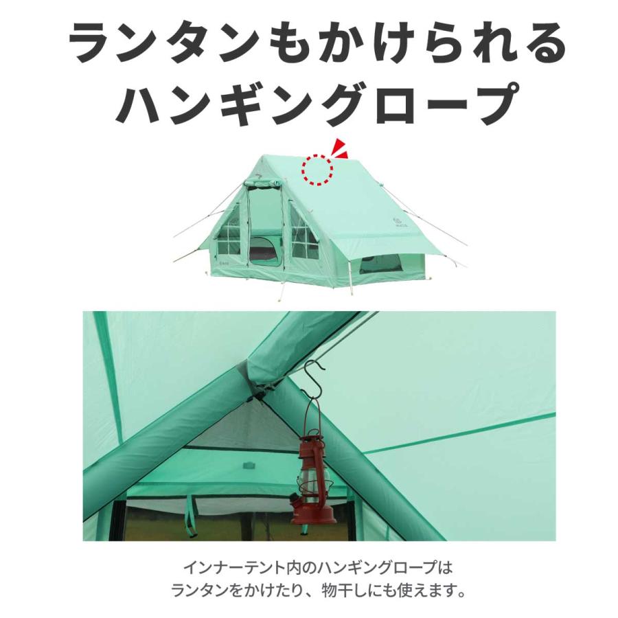 ミクルームエア ロッジ エアフレームテント 簡単設営 テント 広い 防水