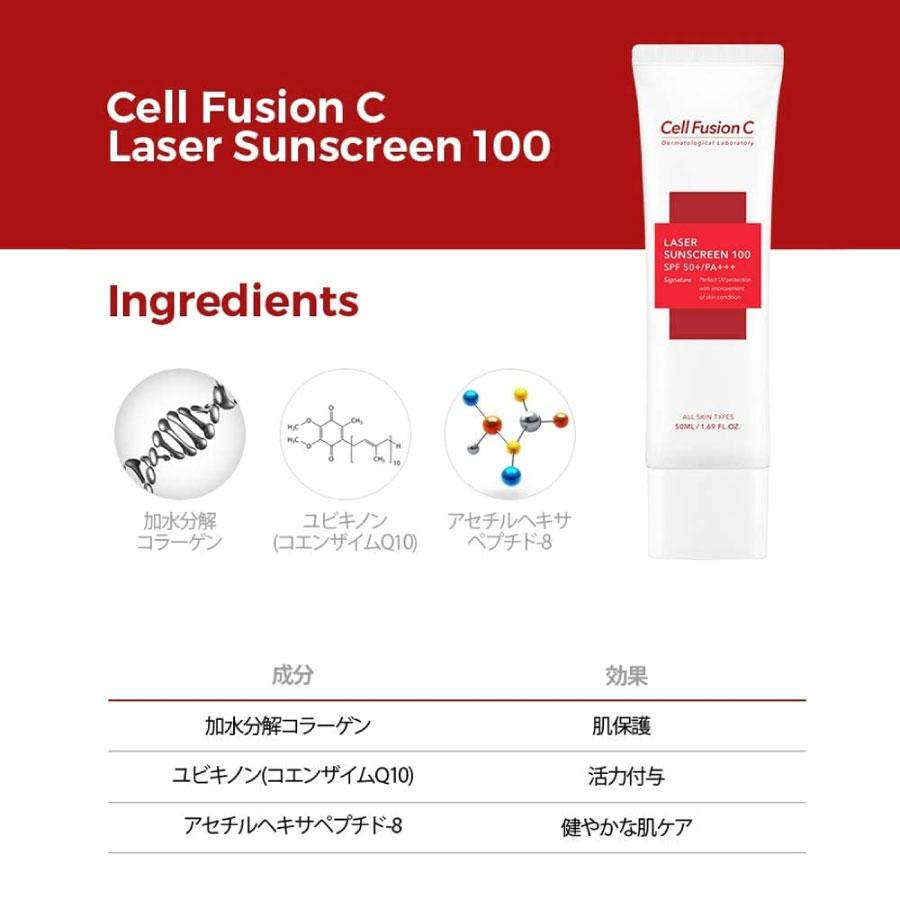 【正規品 2本入り】Cell Fusion C Laser Sunscreen 日焼け止め 35ml SPF50+ PA+++ レーザーサンスクリーン UVカット セルフュージョン 韓国コスメ｜observations｜05