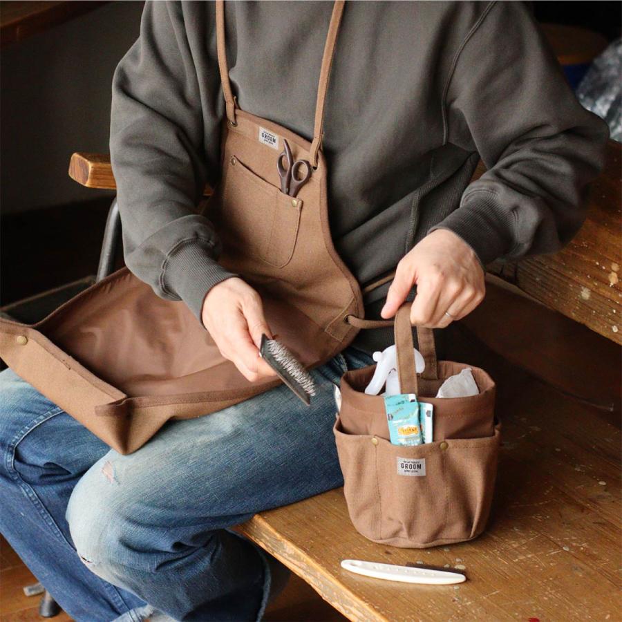POST GENERAL お世話バッグ オリーブ ブラウン ペット お世話用品 ブラッシング 爪切り 雑貨 日用品 ペットお世話 おしゃれ シンプル かわいい 高機能 |  | 04