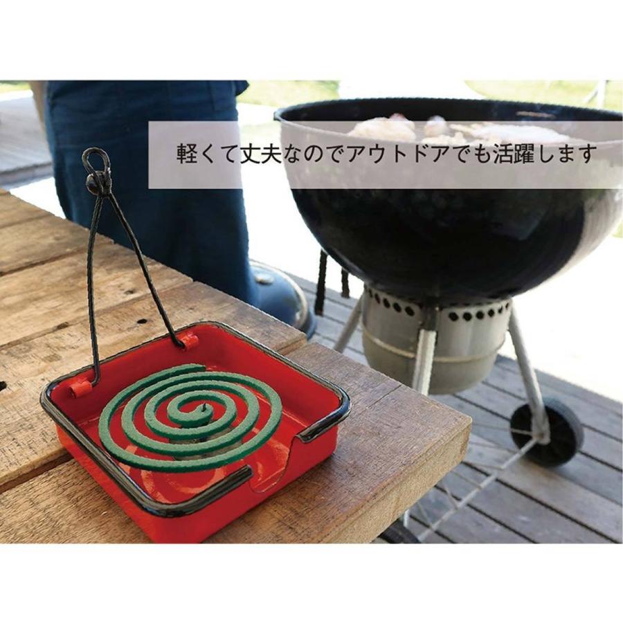 【新品未使用】デコレ ホーロー蚊遣り 6個おまとめ（赤・青・白 各2）キャンプ 箱訳あり特価】デコレ(Decole) ホーロー蚊遣り 蚊取線香 アウトドア