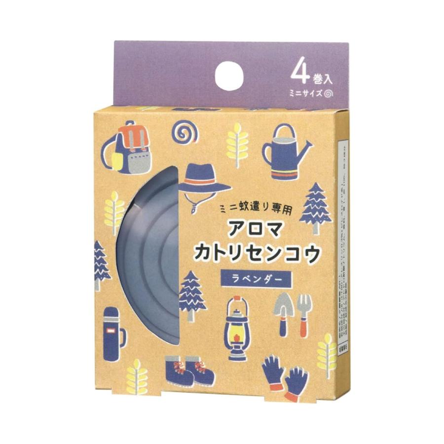 【6個セット】デコレ DECOLE ミニ蚊取り線香 ナチュラル ラベンダー グレープフルーツ 小巻タイプ 蚊遣 虫除け アウトドア ガーデニング 日本製 ミニ蚊遣り専用 | DECOLE | 03