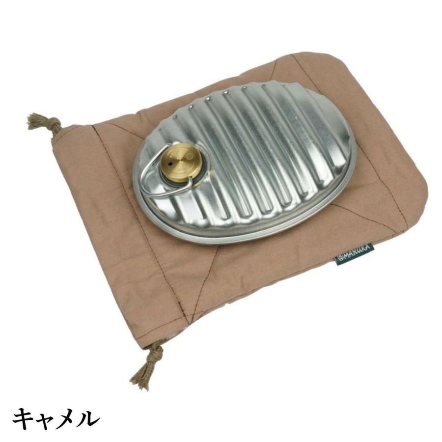 【在庫処分！超特価！】マルカ 日本製湯たんぽ ミニゆたA(エース) 600ml デニム キャメル 袋付 直火OK MY-600A ミニ湯たんぽ アウトドア 冬キャン キャンプ 寝袋 | マルカ（湯たんぽ） | 02