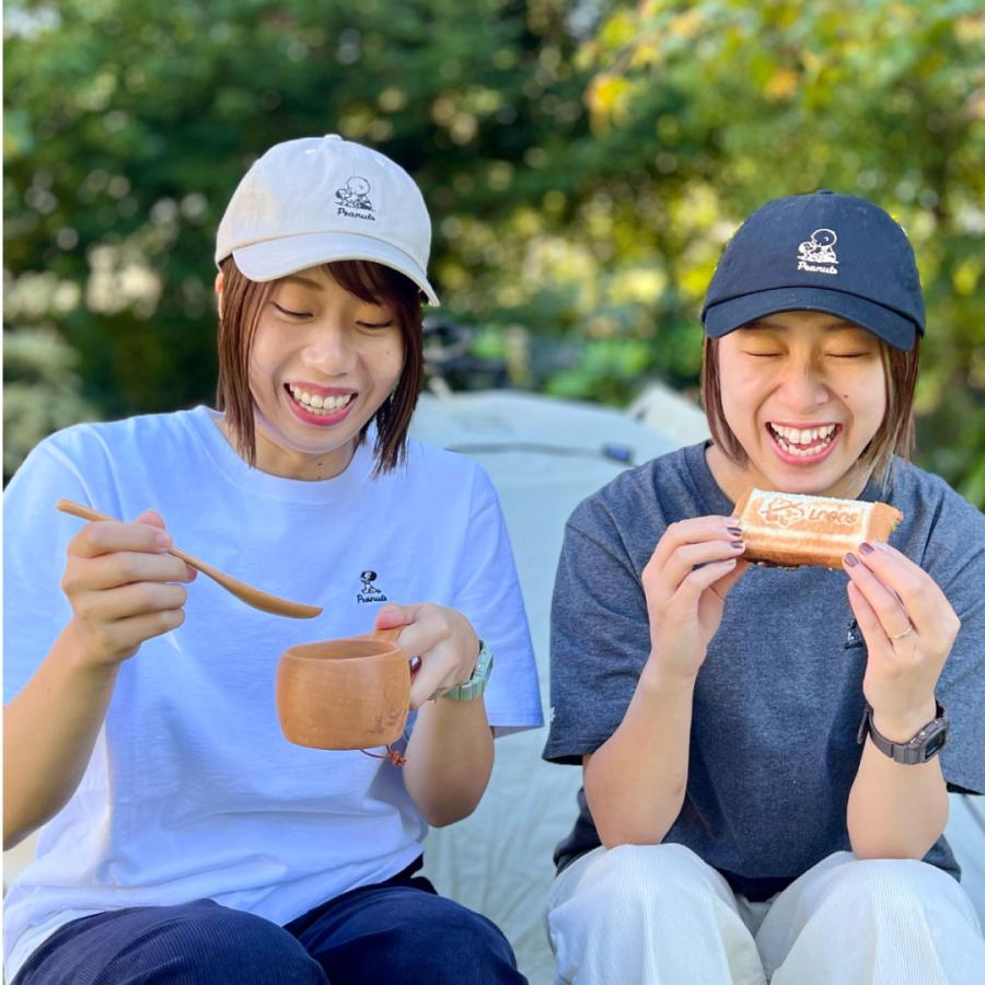 LOGOS 【選べるカラー】SNOOPY（PEANUTS 75years）CAP ブラック ベージュ キャップ スヌーピー 75周年記念オリジナルモデル 帽子 キャップ 綿100％ 男女兼用 | LOGOS | 07