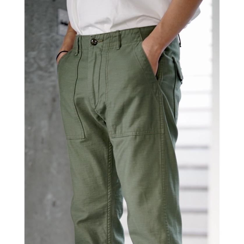 orSlow（オアスロウ） SLIM FIT FATIGUE PANTS GREEN スリムフィット