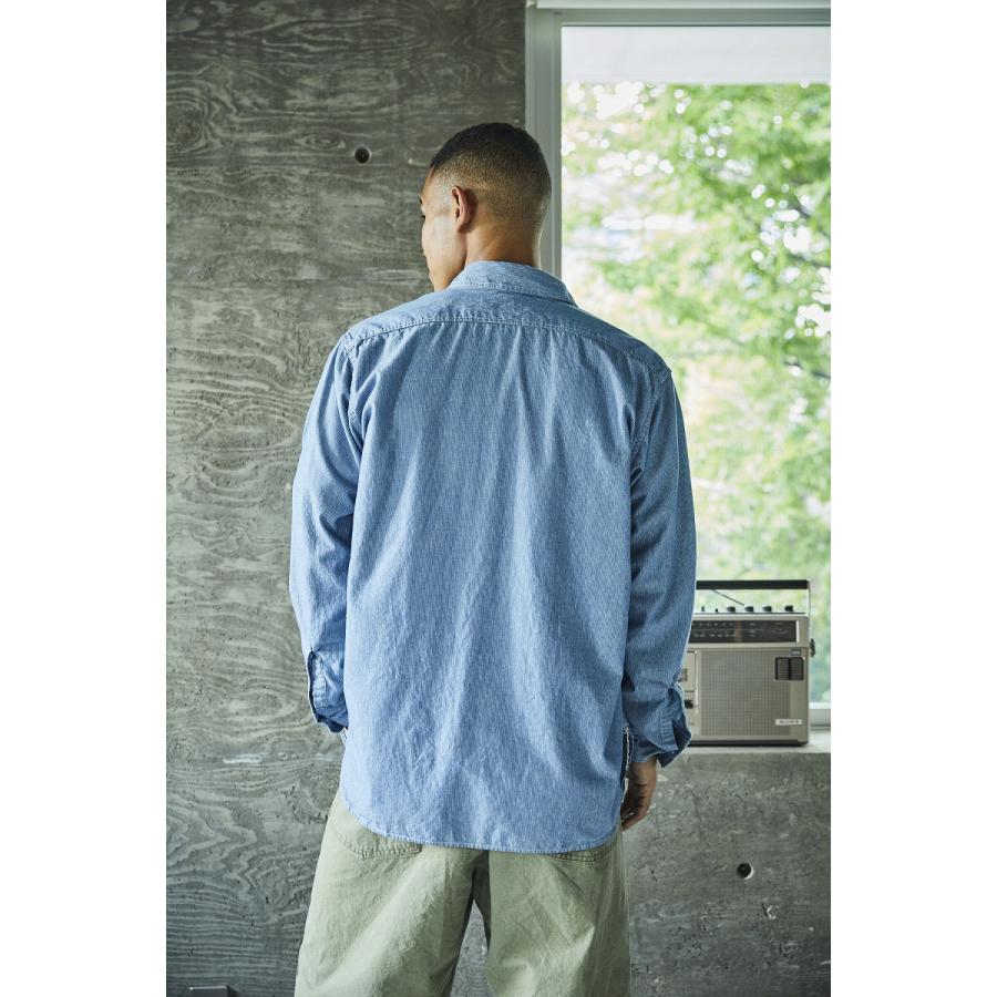orSlow（オアスロウ） RELAX FIT STRIPE CHAMBRAY WORK SHIRT 01-8270