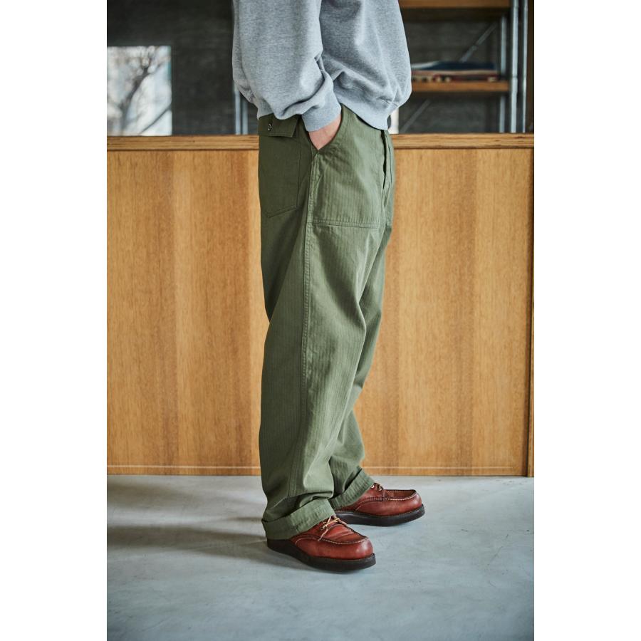or Slow オアスロウ　オリーブグリーン ワークパンツ L (3) orSlow（オアスロウ） VINTAGE FIT FATIGUE PANT ARMY GREEN 03-V5002