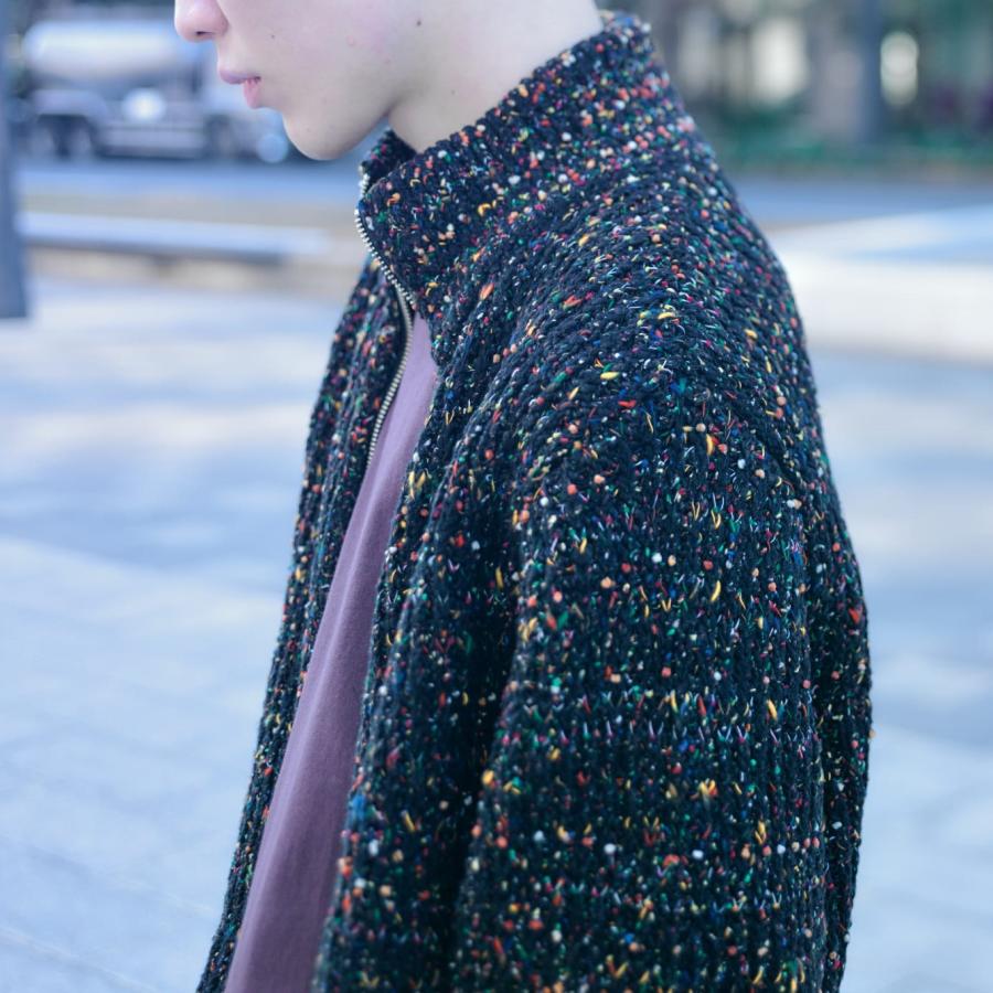 Coohem COUPON配布中 COOHEM / KOUHEN AZE KNIT BLOUSON BLACK Coohem COUPON配布中 COOHEM / KOUHEN AZE KNIT BLOUSON BLACK