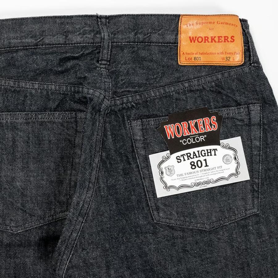 WORKERS ワーカーズ Lot 801 Straight Jeans Black ストレート