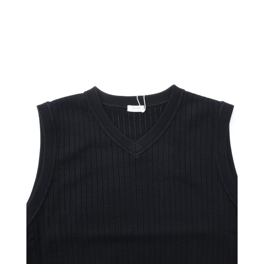 crepuscule（クレプスキュール） crepuscule / Stripe Mesh Vest 