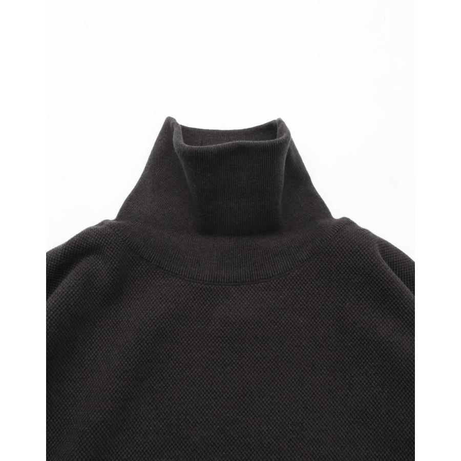 crepuscule（クレプスキュール） Co/Wo Moss Stitch Turtle Neck 