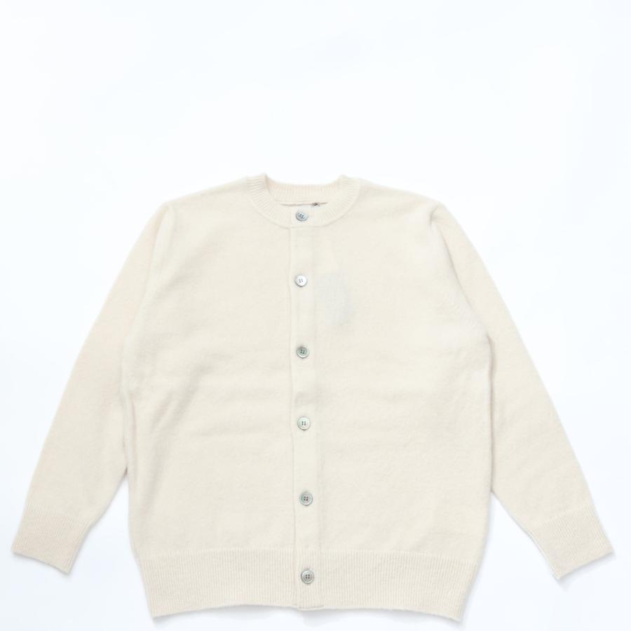Yonetomi NEW BASIC Yonetomi / CIRCLE KNIT CARDIGAN ECRU ヨネトミ