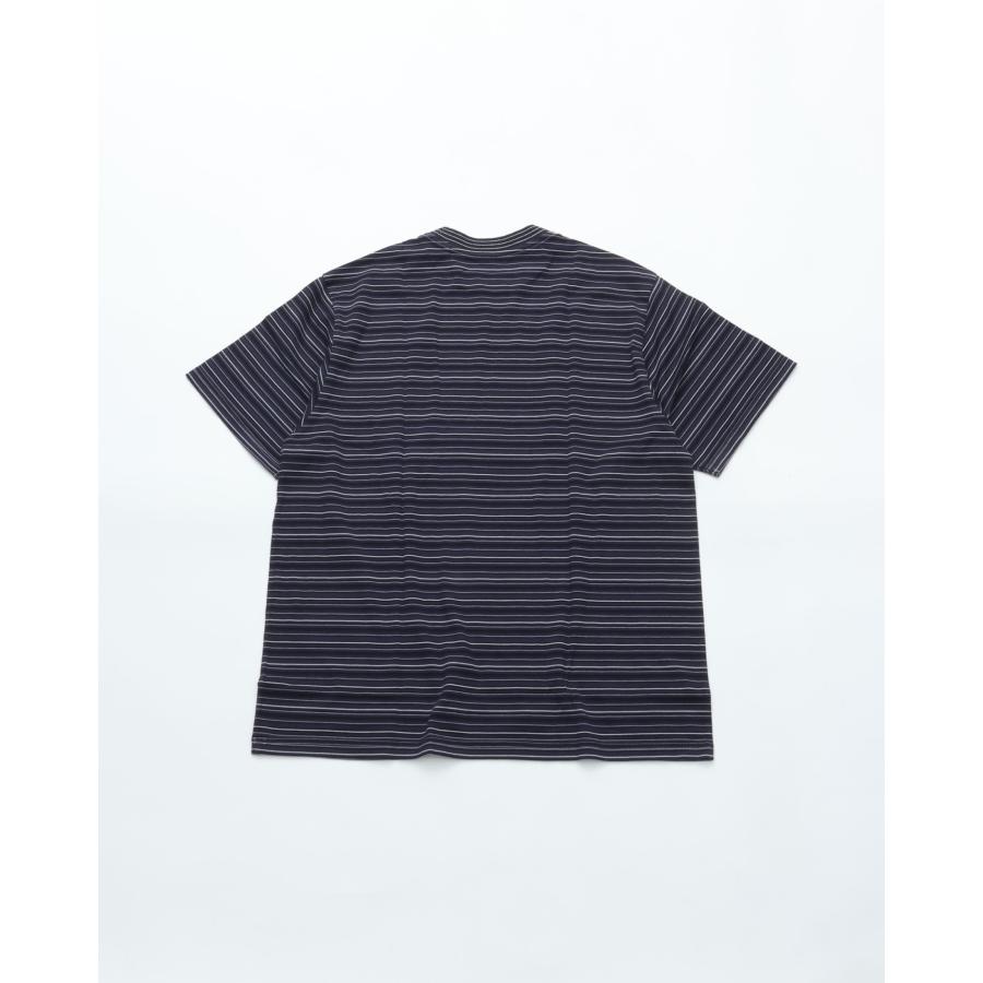 Yonetomi NEW BASIC Yonetomi ヨネトミ GARMENT DYED RAMDOM BORDER T