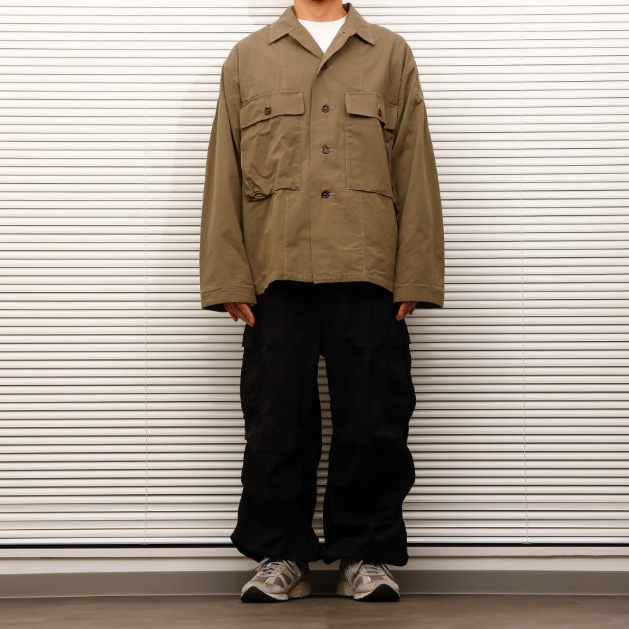 10％COUPON配布中　ARMY TWILL /Vintage Gabardine Shirt JK KHAKI ミリタリージャケット シャツ｜obtbamsic｜11