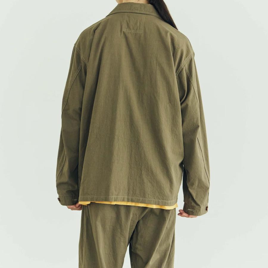 10％COUPON配布中　ARMY TWILL /Vintage Gabardine Shirt JK KHAKI ミリタリージャケット シャツ｜obtbamsic｜19