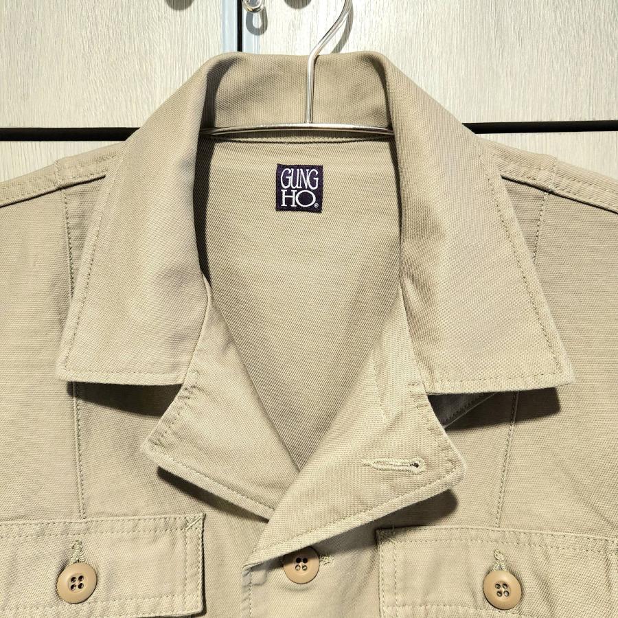 30％COUPON配布中 GUNG HO / OFFICER JACKET KHAKI ユニセックス ガンホー カーキ : CASDAY ...