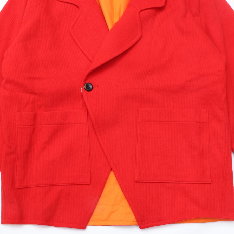 24aw 未使用 ホームレステイラー バッテン ジャケット サイズ FREE HOMELESS TAILOR / Batten Jacket RED ホームレステイラー