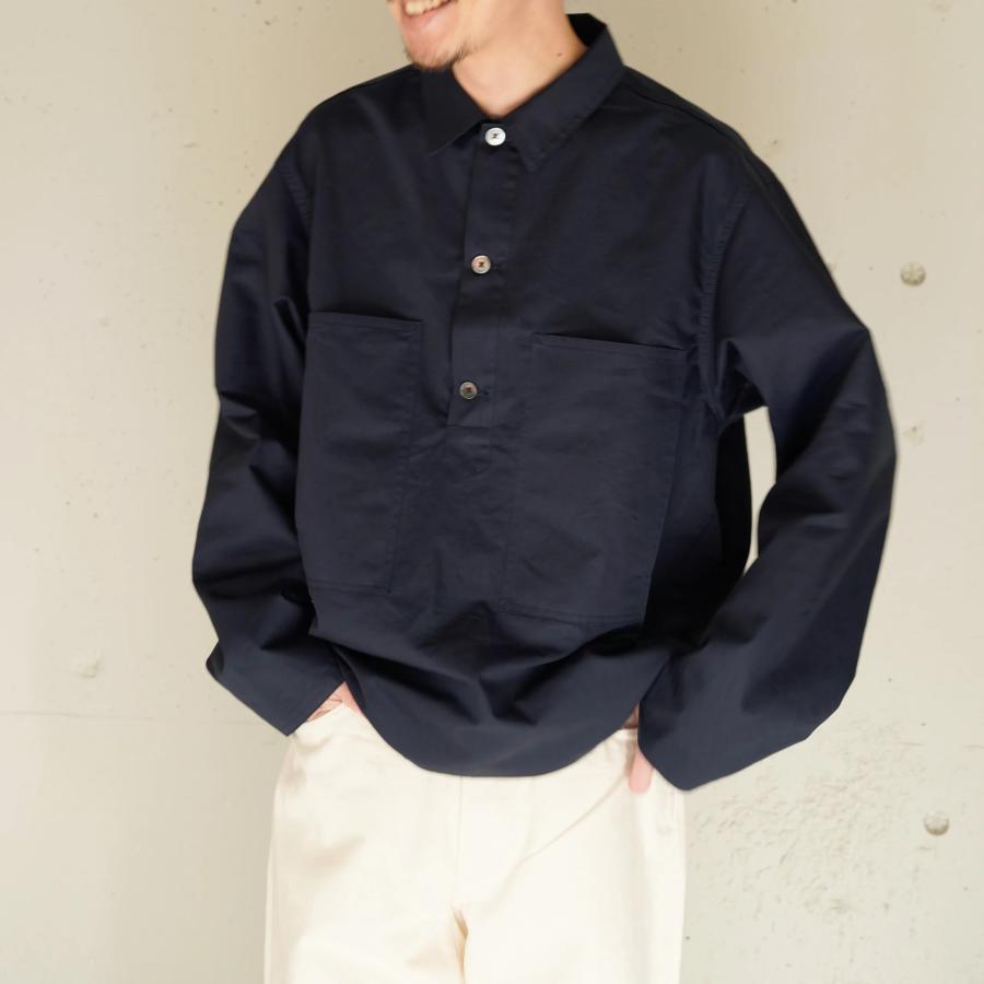 HATSKI / Pullover Work Shirt HTK-24030 NAVY ハツキ ワークシャツ 長 