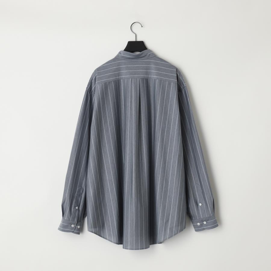 KANEMASA PHIL カネマサフィル 46G Atmosphere Stripe Shirt BLUE