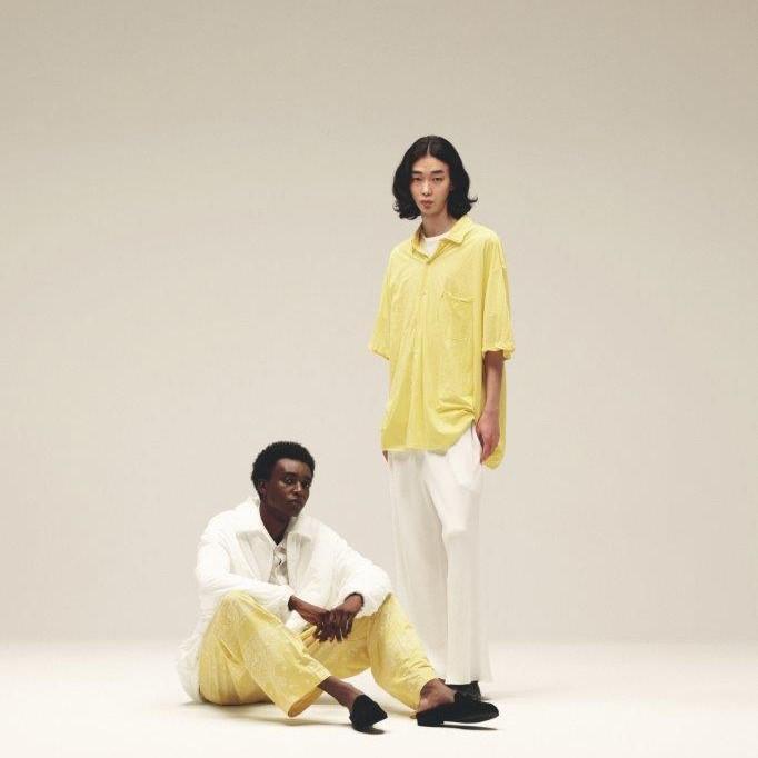 KANEMASA PHIL / 46G Atmosphere Stripe S/S Shirt KHAKI KANEMASA PHIL / 46G Atmosphere Stripe S/S Shirt KHAKI