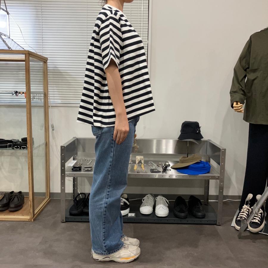 繁子☆新品☆maillot border  flair long-T 黒 maillot 30％COUPON配布中 / border flair s/s Tee BLACK マイヨ