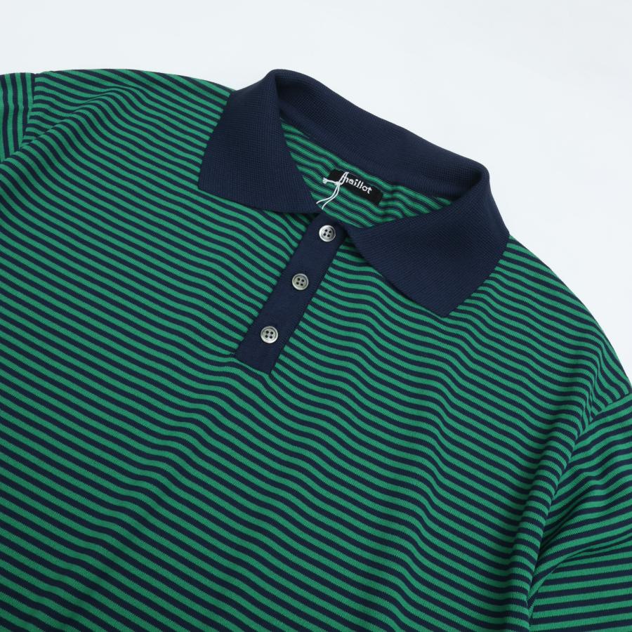 maillot（マイヨ） mature (マイヨマチュア) Border Knit Polo
