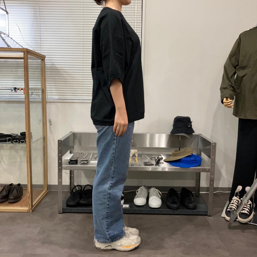 COUPON配布中 maillot / linen rich big sweat shirt-Tee BLACK COUPON配布中 maillot / linen rich big sweat shirt-Tee BLACK