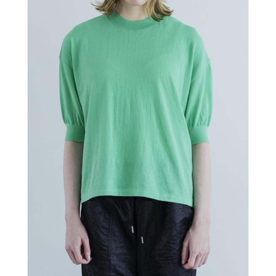 MEYAME（メヤメ） COTTON KNIT TEE GREEN コットン ニットティー