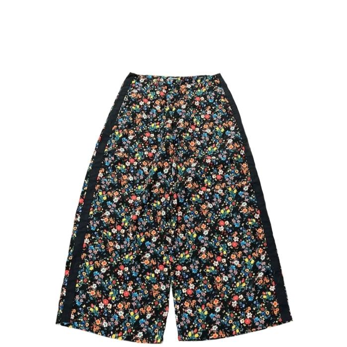 MEYAME（メヤメ） MEYAME / SIDE LINE WIDE PANTS (FLOWER) BLACK