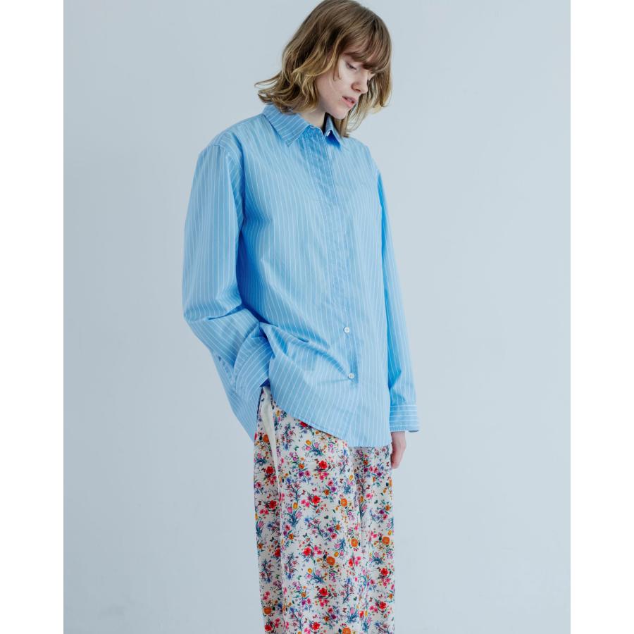 MEYAME（メヤメ） MEYAME / SIDE LINE WIDE PANTS (FLOWER) WHITE