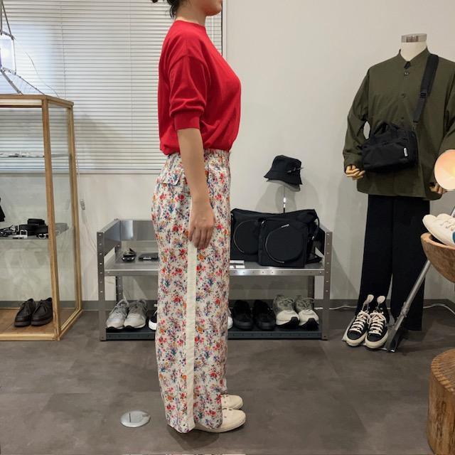 MEYAME（メヤメ） MEYAME / SIDE LINE WIDE PANTS (FLOWER) WHITE