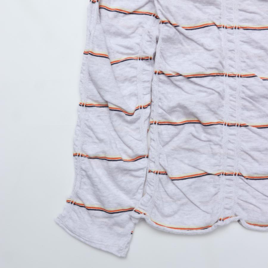 MEYAME（メヤメ） MEYAME / TUCKED JACQUARD BORDER PULLOVER HEATHER