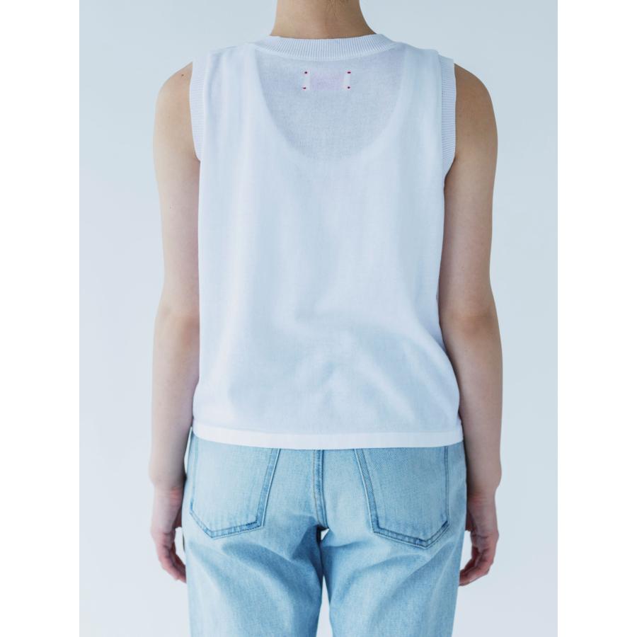 MEYAME（メヤメ） MEYAME / COTTON KNIT SLEEVELESS BLACK コットン