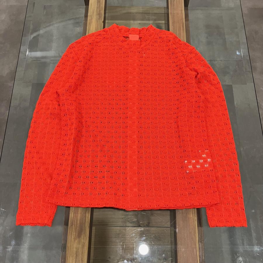 タグ付き未使用　MEYAME フロントバックレースプルオーバー　オレンジ MEYAME（メヤメ） FRONT & BACK LACE PULLOVER ORANGE プルオーバー