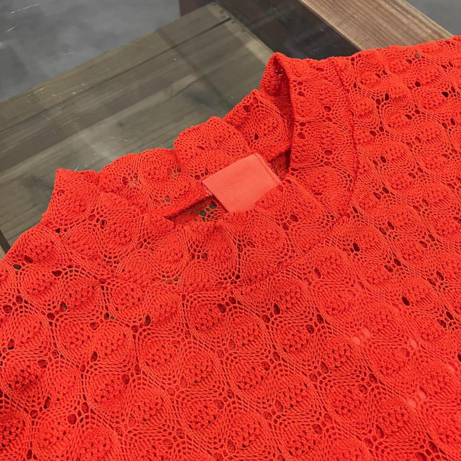 MEYAME（メヤメ） FRONT & BACK LACE PULLOVER ORANGE プルオーバー