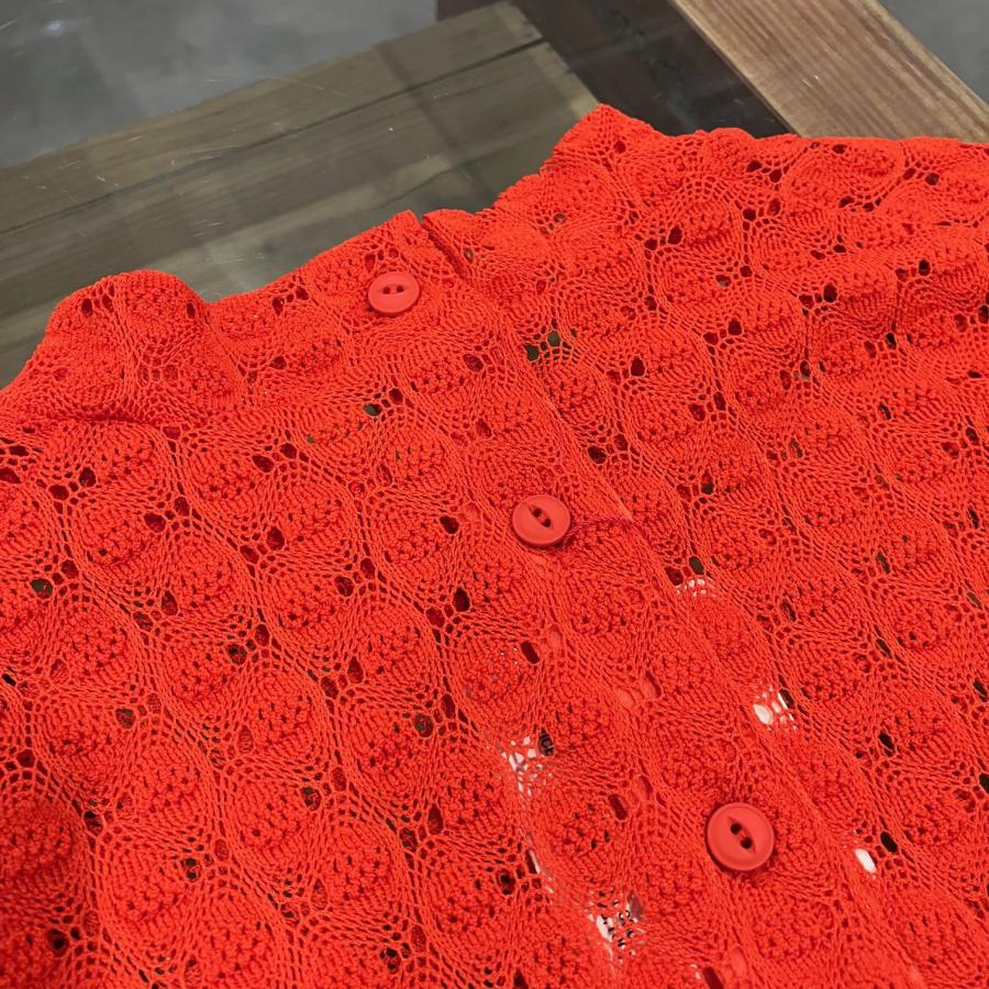 MEYAME（メヤメ） FRONT & BACK LACE PULLOVER ORANGE プルオーバー