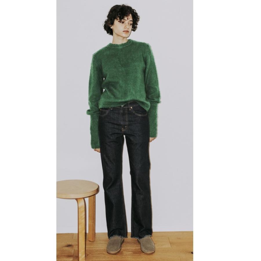 MEYAME / FLUFFY PULLOVER GREEN メヤメ ニット プルオーバー