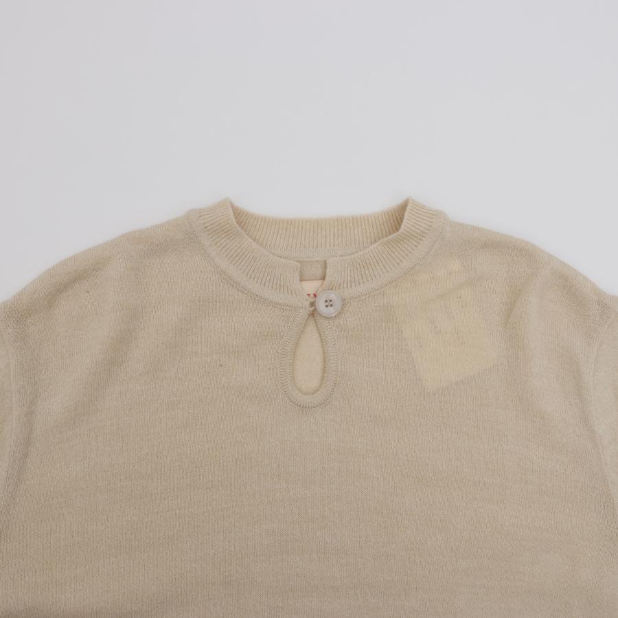 MEYAME（メヤメ） MEYAME / TEAR SHAPE KNIT BEIGE ニット ロンT