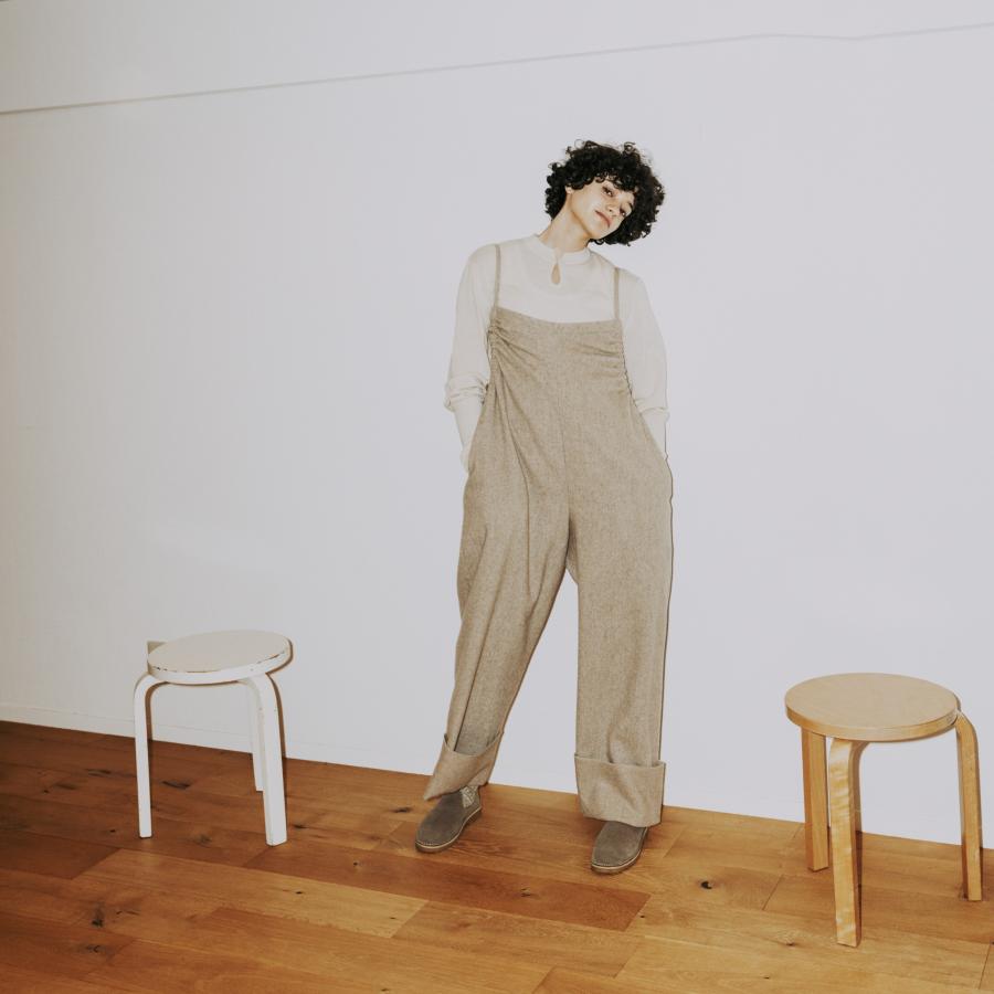 MEYAME（メヤメ） MEYAME / TEAR SHAPE KNIT BEIGE ニット ロンT