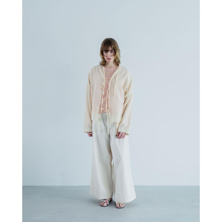 MEYAME（メヤメ） MEYAME / COTTON SILK BLOUSE JACKET SAX ブラウス