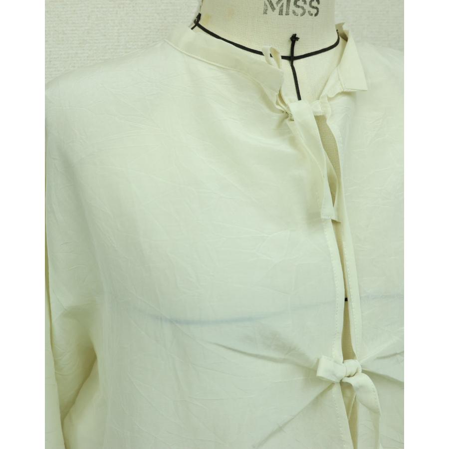 MEYAME（メヤメ） MEYAME / COTTON SILK BLOUSE JACKET SAX ブラウス