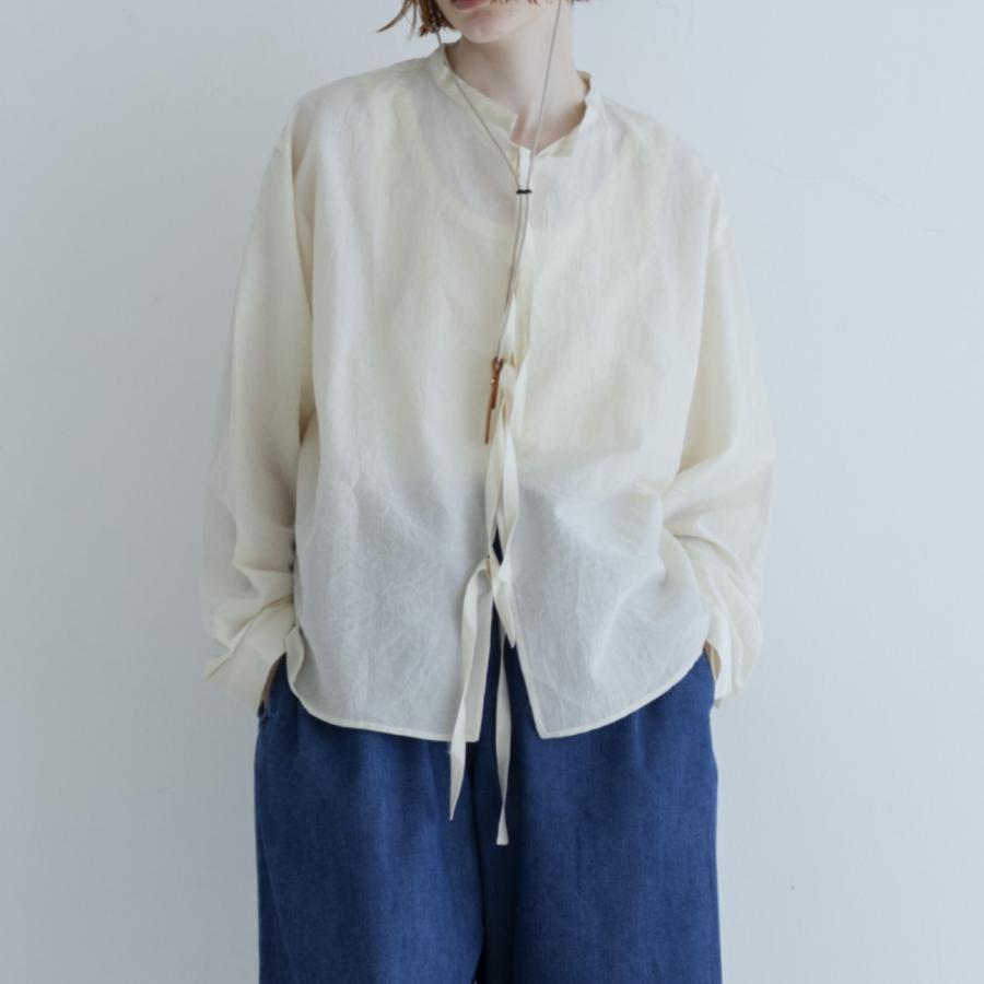 MEYAME（メヤメ） MEYAME / COTTON SILK BLOUSE JACKET CREAM ブラウス