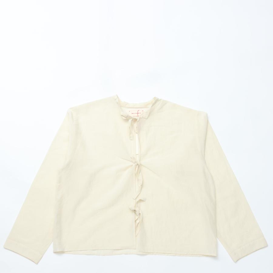 MEYAME（メヤメ） MEYAME / COTTON SILK BLOUSE JACKET CREAM ブラウス