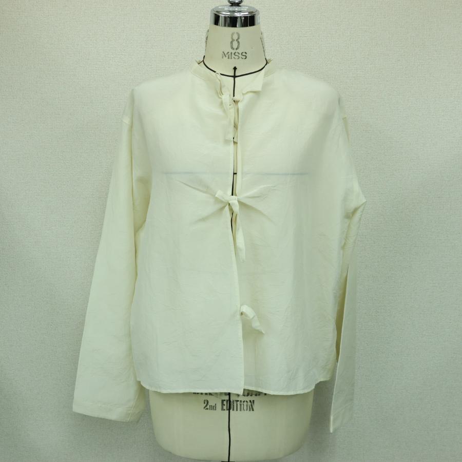 MEYAME（メヤメ） MEYAME / COTTON SILK BLOUSE JACKET CREAM ブラウス