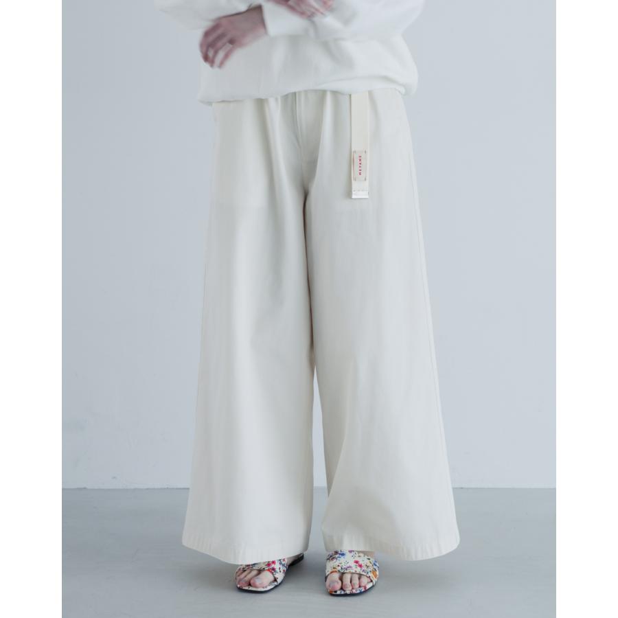 MEYAME サイドラインワイドパンツ MEYAME（メヤメ） SIDE LINE WIDE PANTS WHITE サイドラインワイド